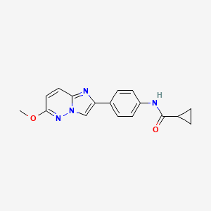 molecular formula C17H16N4O2 B3011017 N-(4-(6-methoxyimidazo[1,2-b]pyridazin-2-yl)phenyl)cyclopropanecarboxamide CAS No. 955598-70-6