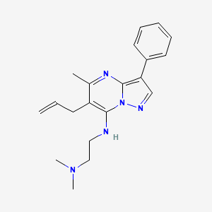 N',N'-dimethyl-N-(5-methyl-3-phenyl-6-prop-2-enylpyrazolo[1,5-a]pyrimidin-7-yl)ethane-1,2-diamine