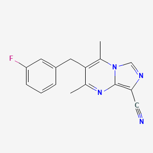 3-(3-Fluorobenzyl)-2,4-dimethylimidazo[1,5-a]pyrimidine-8-carbonitrile