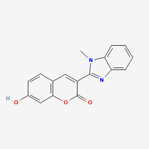 molecular formula C17H12N2O3 B3011031 7-hydroxy-3-(1-methyl-1H-benzimidazol-2-yl)-2H-chromen-2-one CAS No. 68482-64-4