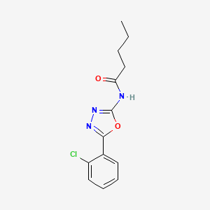 N-(5-(2-chlorophenyl)-1,3,4-oxadiazol-2-yl)pentanamide