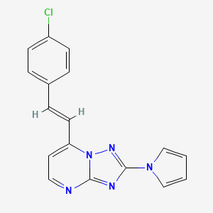 7-(4-chlorostyryl)-2-(1H-pyrrol-1-yl)[1,2,4]triazolo[1,5-a]pyrimidine