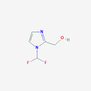 molecular formula C5H6F2N2O B3011046 [1-(difluoromethyl)-1H-imidazol-2-yl]methanol CAS No. 875858-83-6