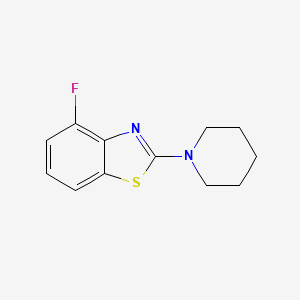 molecular formula C12H13FN2S B3011049 4-Fluoro-2-piperidin-1-yl-1,3-benzothiazole CAS No. 862977-15-9
