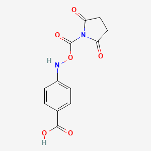 molecular formula C12H10N2O6 B3011053 4-{[(2,5-Dioxopyrrolidine-1-yl)carbonyloxy]aminobenzoic acid CAS No. 2089649-57-8