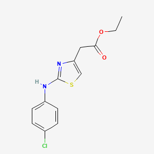molecular formula C13H13ClN2O2S B3011064 2-(2-((4-氯苯基)氨基)噻唑-4-基)乙酸乙酯 CAS No. 402945-43-1