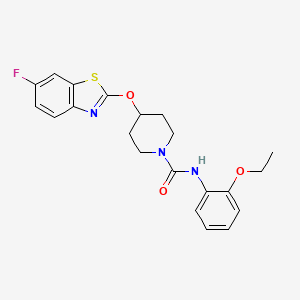 molecular formula C21H22FN3O3S B3011073 N-(2-乙氧基苯基)-4-((6-氟苯并[d]噻唑-2-基)氧基)哌啶-1-甲酰胺 CAS No. 1286712-21-7