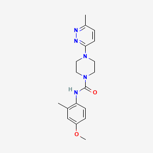 molecular formula C18H23N5O2 B3011074 N-(4-甲氧基-2-甲苯基)-4-(6-甲基哒嗪-3-基)哌嗪-1-甲酰胺 CAS No. 1171173-42-4