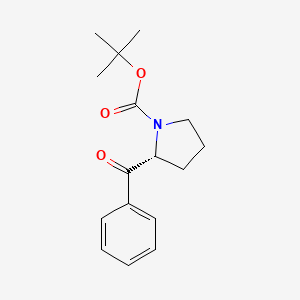 molecular formula C16H21NO3 B3011076 叔丁基 (2R)-2-苯甲酰基吡咯烷-1-羧酸酯 CAS No. 566899-60-3