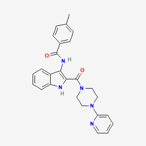 2-{1-[(5-bromo-2-thienyl)sulfonyl]piperidin-4-yl}-N-(pyridin-4-ylmethyl)propanamide