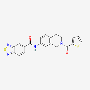 N-(2-(thiophene-2-carbonyl)-1,2,3,4-tetrahydroisoquinolin-7-yl)benzo[c][1,2,5]thiadiazole-5-carboxamide