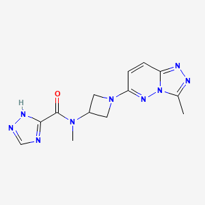 molecular formula C13H15N9O B3011094 N-methyl-N-(1-{3-methyl-[1,2,4]triazolo[4,3-b]pyridazin-6-yl}azetidin-3-yl)-1H-1,2,4-triazole-5-carboxamide CAS No. 2198238-09-2