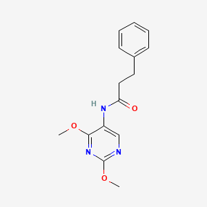 molecular formula C15H17N3O3 B3011099 N-(2,4-dimethoxypyrimidin-5-yl)-3-phenylpropanamide CAS No. 1797658-88-8