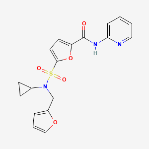 5-(N-cyclopropyl-N-(furan-2-ylmethyl)sulfamoyl)-N-(pyridin-2-yl)furan-2-carboxamide