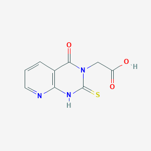 molecular formula C9H7N3O3S B3011118 2-(4-氧代-2-硫代亚甲基-1H-吡啶并[2,3-d]嘧啶-3-基)乙酸 CAS No. 128922-04-3