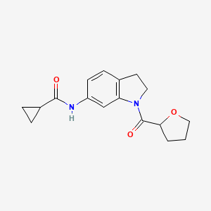 N-(1-(tetrahydrofuran-2-carbonyl)indolin-6-yl)cyclopropanecarboxamide
