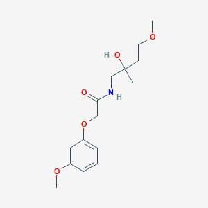 molecular formula C15H23NO5 B3011131 N-(2-hydroxy-4-methoxy-2-methylbutyl)-2-(3-methoxyphenoxy)acetamide CAS No. 2320857-51-8