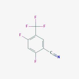 molecular formula C8H2F5N B3011147 2,4-Difluoro-5-(trifluoromethyl)benzonitrile CAS No. 261945-18-0