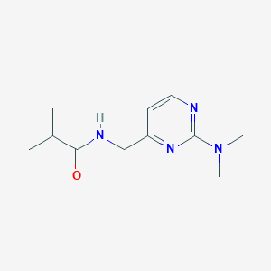molecular formula C11H18N4O B3011149 N-((2-(dimethylamino)pyrimidin-4-yl)methyl)isobutyramide CAS No. 1797082-61-1
