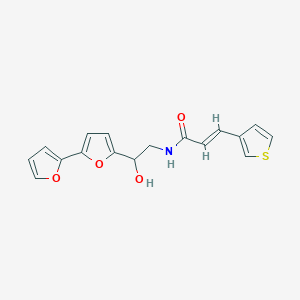 molecular formula C17H15NO4S B3011150 (E)-N-[2-[5-(Furan-2-yl)furan-2-yl]-2-hydroxyethyl]-3-thiophen-3-ylprop-2-enamide CAS No. 2321335-35-5