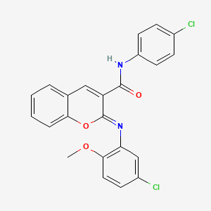 (2Z)-2-[(5-chloro-2-methoxyphenyl)imino]-N-(4-chlorophenyl)-2H-chromene-3-carboxamide