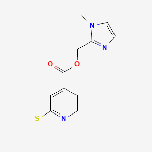 molecular formula C12H13N3O2S B3011158 (1-methyl-1H-imidazol-2-yl)methyl 2-(methylsulfanyl)pyridine-4-carboxylate CAS No. 1797573-34-2