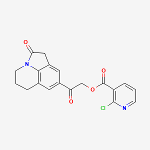 molecular formula C19H15ClN2O4 B3011166 [2-Oxo-2-(2-oxo-1-azatricyclo[6.3.1.04,12]dodeca-4,6,8(12)-trien-6-yl)ethyl] 2-chloropyridine-3-carboxylate CAS No. 877240-61-4