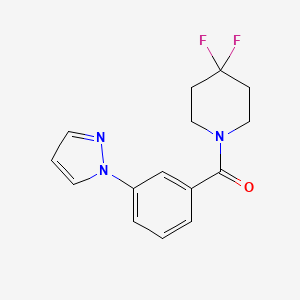 (4,4-Difluoropiperidin-1-yl)-(3-pyrazol-1-ylphenyl)methanone