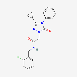 N-(2-chlorobenzyl)-2-(3-cyclopropyl-5-oxo-4-phenyl-4,5-dihydro-1H-1,2,4-triazol-1-yl)acetamide