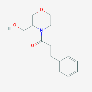 molecular formula C14H19NO3 B3011198 1-(3-(Hydroxymethyl)morpholino)-3-phenylpropan-1-one CAS No. 1421517-09-0