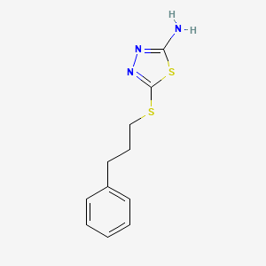 5-[(3-Phenylpropyl)thio]-1,3,4-thiadiazol-2-amine