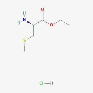 molecular formula C6H14ClNO2S B3011217 Ethyl (2R)-2-amino-3-(methylsulfanyl)propanoate hydrochloride CAS No. 52799-91-4