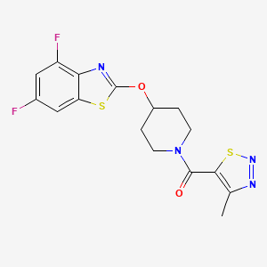 (4-((4,6-Difluorobenzo[d]thiazol-2-yl)oxy)piperidin-1-yl)(4-methyl-1,2,3-thiadiazol-5-yl)methanone