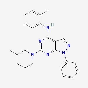 molecular formula C24H26N6 B3011245 N-(2-methylphenyl)-6-(3-methylpiperidin-1-yl)-1-phenyl-1H-pyrazolo[3,4-d]pyrimidin-4-amine CAS No. 946287-97-4