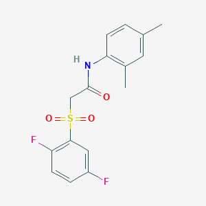 molecular formula C16H15F2NO3S B3011251 2-(2,5-difluorobenzenesulfonyl)-N-(2,4-dimethylphenyl)acetamide CAS No. 1982159-09-0