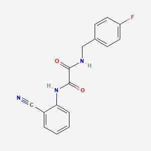 molecular formula C16H12FN3O2 B3011258 N1-(2-氰基苯基)-N2-(4-氟苄基)草酰胺 CAS No. 898349-74-1