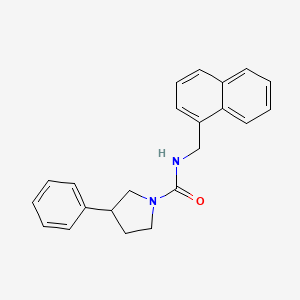molecular formula C22H22N2O B3011264 N-(萘-1-基甲基)-3-苯基吡咯烷-1-甲酰胺 CAS No. 1211124-22-9