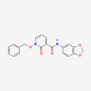 N-1,3-benzodioxol-5-yl-1-(benzyloxy)-2-oxo-1,2-dihydropyridine-3-carboxamide