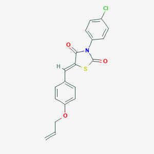 molecular formula C19H14ClNO3S B301128 5-[4-(Allyloxy)benzylidene]-3-(4-chlorophenyl)-1,3-thiazolidine-2,4-dione 