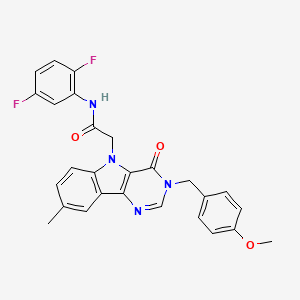 molecular formula C27H22F2N4O3 B3011291 N-(2,5-difluorophenyl)-2-(3-(4-methoxybenzyl)-8-methyl-4-oxo-3H-pyrimido[5,4-b]indol-5(4H)-yl)acetamide CAS No. 1184964-44-0