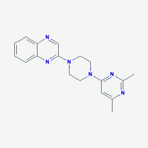 molecular formula C18H20N6 B3011304 2-[4-(2,6-Dimethylpyrimidin-4-yl)piperazin-1-yl]quinoxaline CAS No. 2415539-90-9