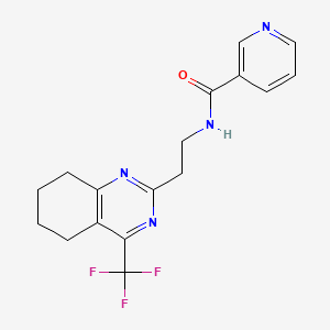 N-(2-(4-(trifluoromethyl)-5,6,7,8-tetrahydroquinazolin-2-yl)ethyl)nicotinamide