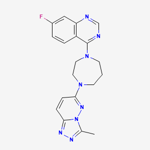 molecular formula C19H19FN8 B3011319 7-Fluoro-4-[4-(3-methyl-[1,2,4]triazolo[4,3-b]pyridazin-6-yl)-1,4-diazepan-1-yl]quinazoline CAS No. 2309310-17-4