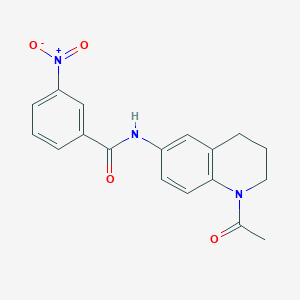 molecular formula C18H17N3O4 B3011323 N-(1-acetyl-3,4-dihydro-2H-quinolin-6-yl)-3-nitrobenzamide CAS No. 941996-64-1