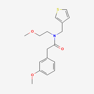 molecular formula C17H21NO3S B3011326 N-(2-methoxyethyl)-2-(3-methoxyphenyl)-N-(thiophen-3-ylmethyl)acetamide CAS No. 1219912-24-9