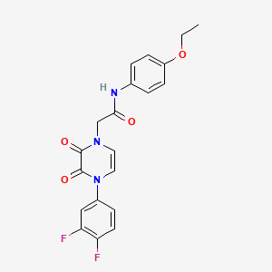2-(4-(3,4-difluorophenyl)-2,3-dioxo-3,4-dihydropyrazin-1(2H)-yl)-N-(4-ethoxyphenyl)acetamide