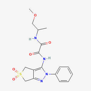 N1-(5,5-dioxido-2-phenyl-4,6-dihydro-2H-thieno[3,4-c]pyrazol-3-yl)-N2-(1-methoxypropan-2-yl)oxalamide