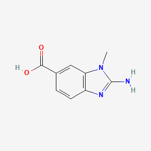 molecular formula C9H9N3O2 B3011333 2-Amino-3-methylbenzimidazole-5-carboxylic acid CAS No. 1780270-04-3