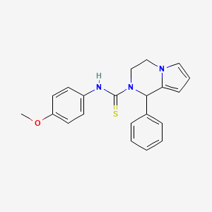 molecular formula C21H21N3OS B3011380 N-(4-methoxyphenyl)-1-phenyl-3,4-dihydropyrrolo[1,2-a]pyrazine-2(1H)-carbothioamide CAS No. 393823-45-5