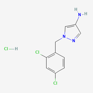 molecular formula C10H10Cl3N3 B3011390 1-(2,4-Dichlorobenzyl)-1H-pyrazol-4-amine hydrochloride CAS No. 1158510-51-0